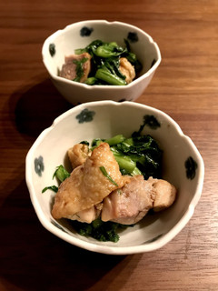 わさび菜と鶏肉の柚子胡椒和え-レシピのメイン写真