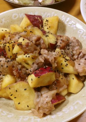さつまいもと豚肉のメープル甘酢-レシピのメイン写真