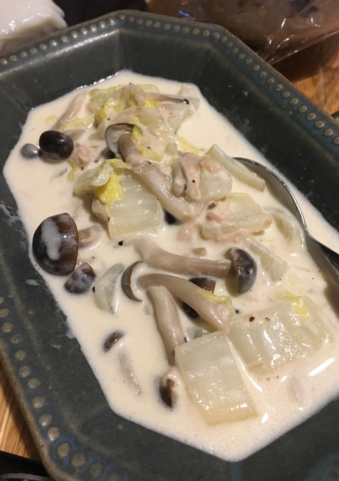 白菜としめじとツナのクリーム煮-レシピのメイン写真