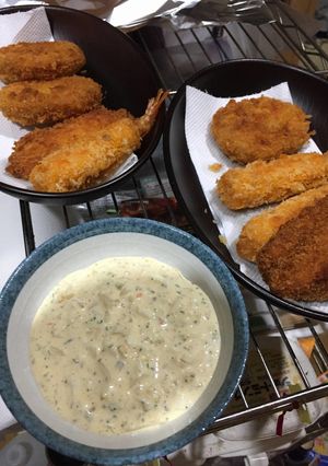 魚介揚物♥ヨーグルト嵩増しタルタルソース-レシピのメイン写真