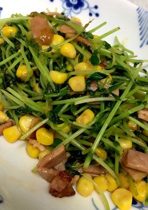 豆苗のバター炒め-レシピのメイン写真