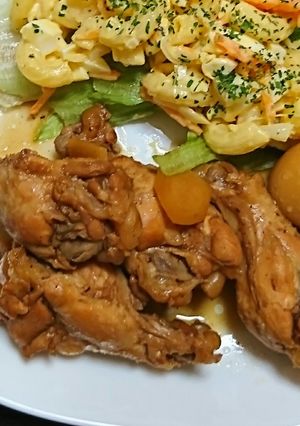 超簡単！手羽元と卵の甘辛煮-レシピのメイン写真