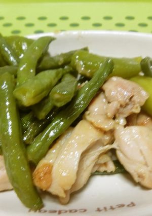 鶏肉と三度豆の柚子（ゆず）コショウ炒め-レシピのメイン写真