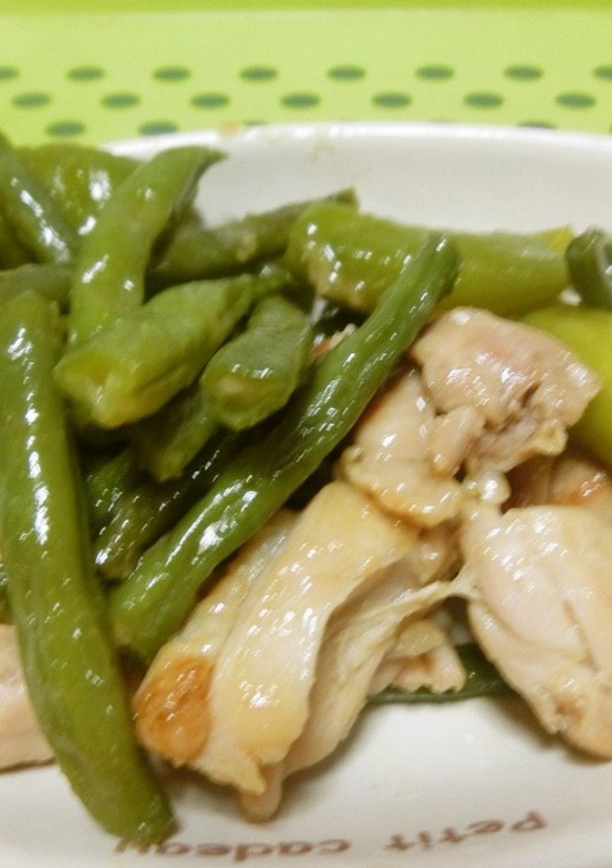 鶏肉と三度豆の柚子（ゆず）コショウ炒め-レシピのメイン写真