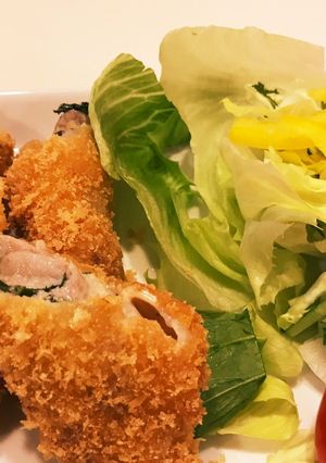 簡単揚げ物！シソの葉とチーズカツ-レシピのメイン写真