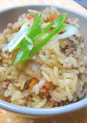 すき焼きの残りでふんわり味わい炊込みご飯-レシピのメイン写真