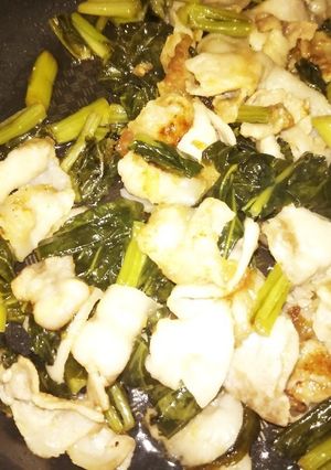 野沢菜と豚バラ肉炒め-レシピのメイン写真