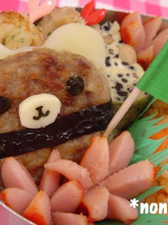 ミニハンバーグで可愛いくまさん♪キャラ弁-レシピのメイン写真