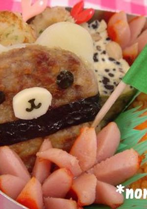 ミニハンバーグで可愛いくまさん♪キャラ弁-レシピのメイン写真