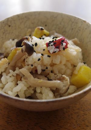 さつまいもときのこ☆秋の炊き込みご飯-レシピのメイン写真