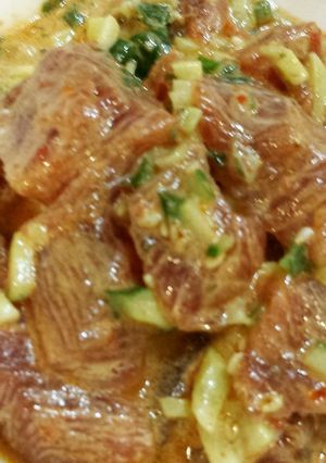 ハワイで食べた味を再現！スパイシーポキ☆-レシピのメイン写真