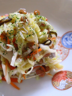 納豆としらすのおつまみキャベツサラダ-レシピのメイン写真