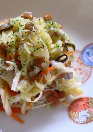 納豆としらすのおつまみキャベツサラダ-レシピのメイン写真