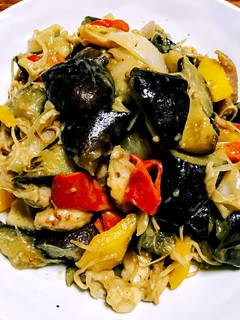 鶏ももとナスの白味噌炒め♪-レシピのメイン写真