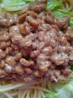 キャベツと納豆のパスタ-レシピのメイン写真