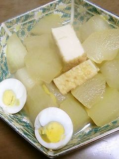 冬瓜+厚揚げの、さっと煮にゆず皮を-レシピのメイン写真