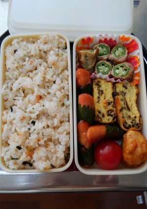 塩昆布いり玉子焼き弁当-レシピのメイン写真