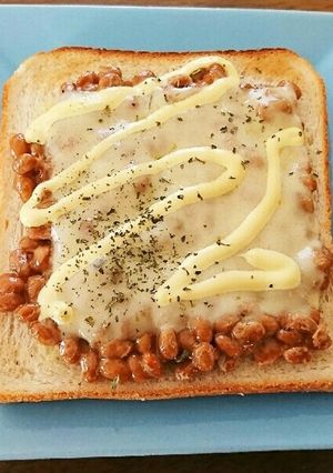 いっぺん食べてみ♪激うま納豆トースト♡-レシピのメイン写真
