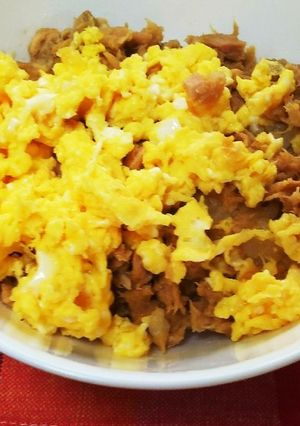 朝ごはんにも★味噌ツナそぼろ丼♡-レシピのメイン写真
