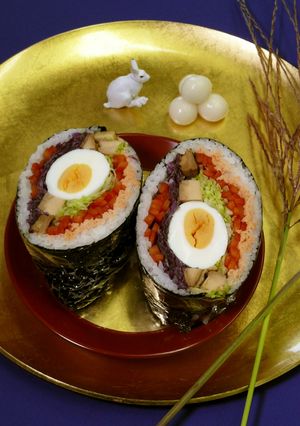 月見わんぱくおにぎらず-レシピのメイン写真