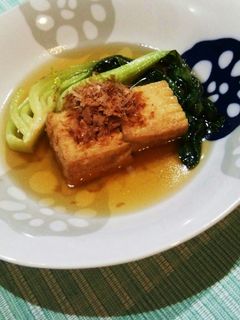 厚揚げとチンゲン菜の煮浸し-レシピのメイン写真
