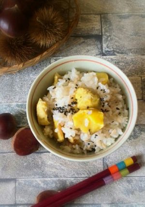 今年初の『栗ごはん』-レシピのメイン写真