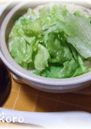 開けてビックリ！豆乳レタス鍋-レシピのメイン写真