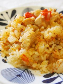 炊飯器で簡単!むね肉トマトピラフ♪-レシピのメイン写真