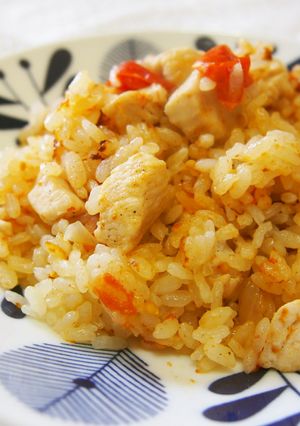 炊飯器で簡単！むね肉トマトピラフ♪-レシピのメイン写真