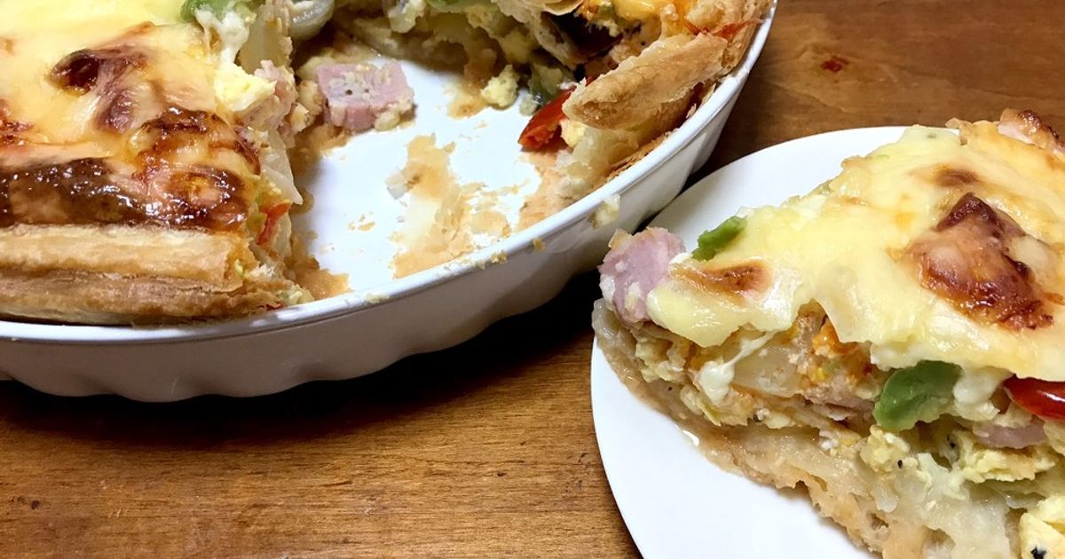 意外と簡単！野菜の特大29センチキッシュ by まぁやん☆もりもり5