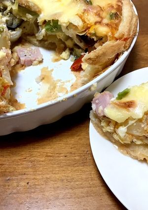 意外と簡単!野菜の特大29センチキッシュ-レシピのメイン写真