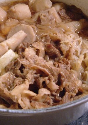 牛肉とさといもの煮物（スキヤキ風）-レシピのメイン写真