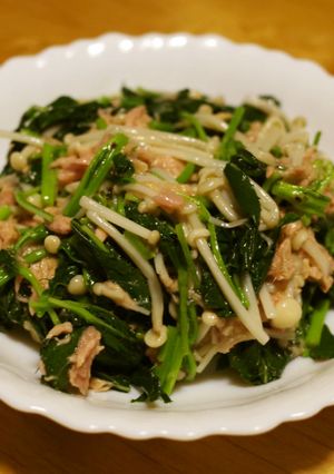 簡単！モロヘイヤとえのきの味ポン-レシピのメイン写真