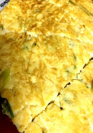 ネギとチーズの簡単オムレツ-レシピのメイン写真