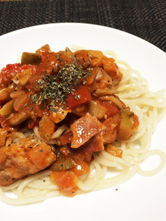 もっちもち☆もち麦麺のトマトパスタ-レシピのメイン写真