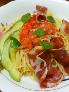 無花果とトマトの冷製パスタ♪-レシピのメイン写真
