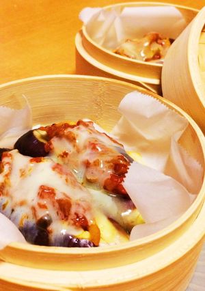ジューシー蒸し茄子☆蒸籠でトマトグラタン-レシピのメイン写真