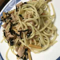 お茶漬けツナパスタ-レシピのメイン写真