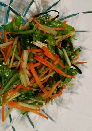 水菜と人参の塩昆布サラダ-レシピのメイン写真