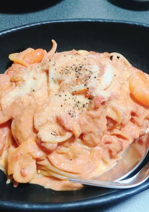 海老のトマトクリームパスタ-レシピのメイン写真