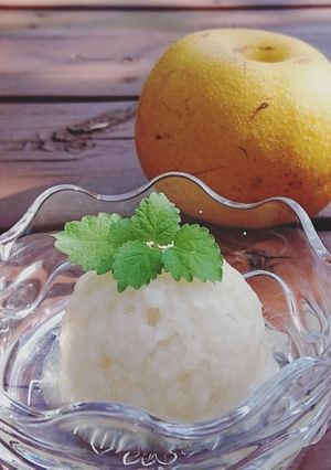 手作り冷菓。梨のはちみつソルベ-レシピのメイン写真