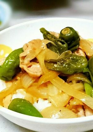 豚肉と獅子唐のコク旨豚丼♥簡単☆-レシピのメイン写真