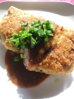凍り豆腐のナスはさみ揚げ味噌カツ風-レシピのメイン写真