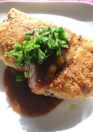 凍り豆腐のナスはさみ揚げ味噌カツ風-レシピのメイン写真