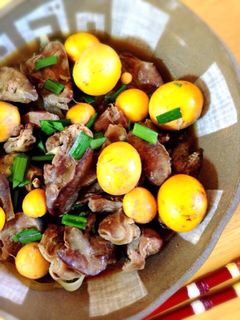 鶏キンカンとレバー、砂肝の煮物-レシピのメイン写真