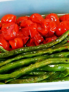 作り置き、インゲンとトマトのオイル煮☆-レシピのメイン写真