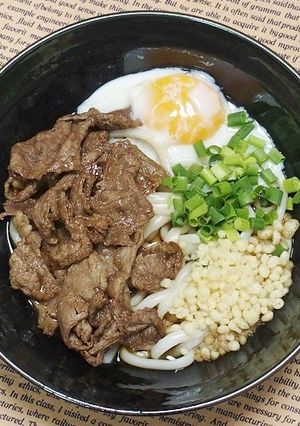 牛肉温玉ぶっかけうどん-レシピのメイン写真