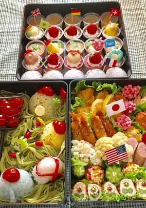 赤組☆すみっコぐらし 運動会キャラ弁-レシピのメイン写真