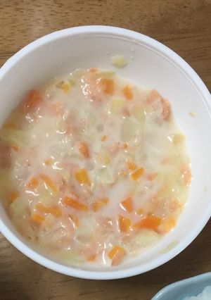 離乳食中期＊鮭と野菜のミルクシチュー-レシピのメイン写真