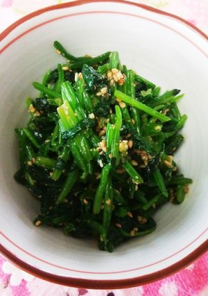 簡単だけど味深い♪ほうれん草のごま和え-レシピのメイン写真